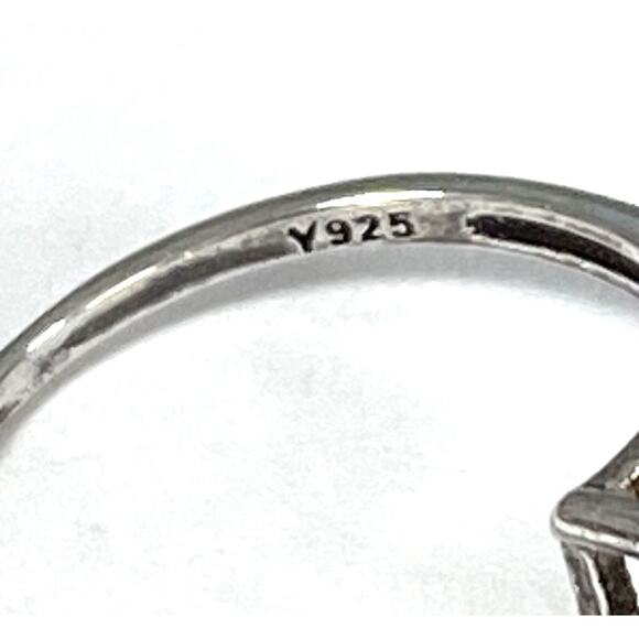 925 Sterling Silver Ring Citrine Rectangular 2.12g Size 7 - Picture 12 of 16